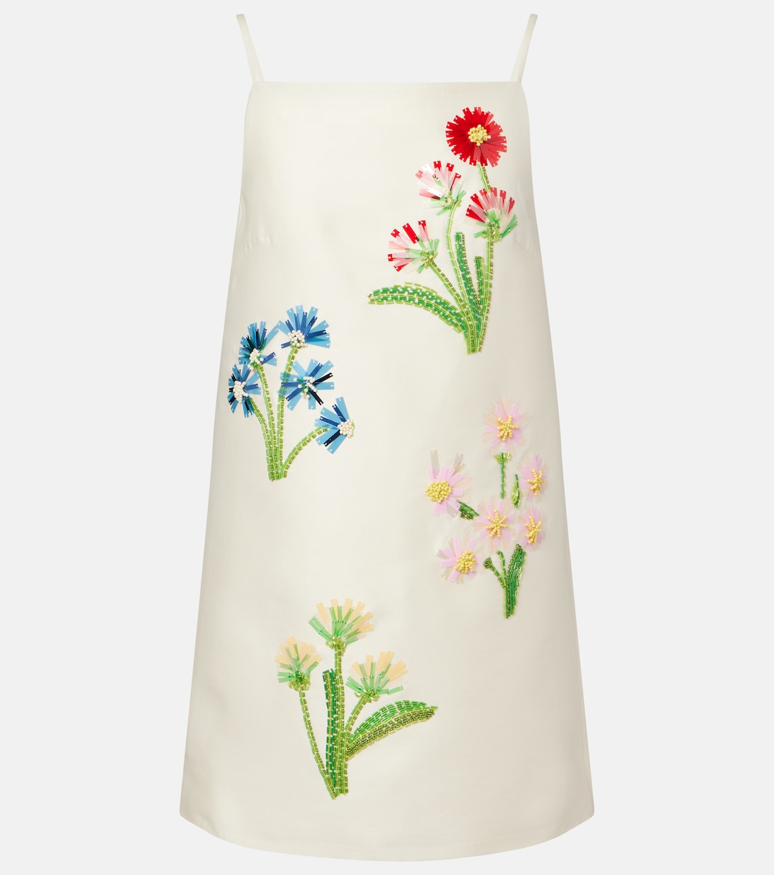 Robe Leia en laine et soie à ornements | Leo Lin