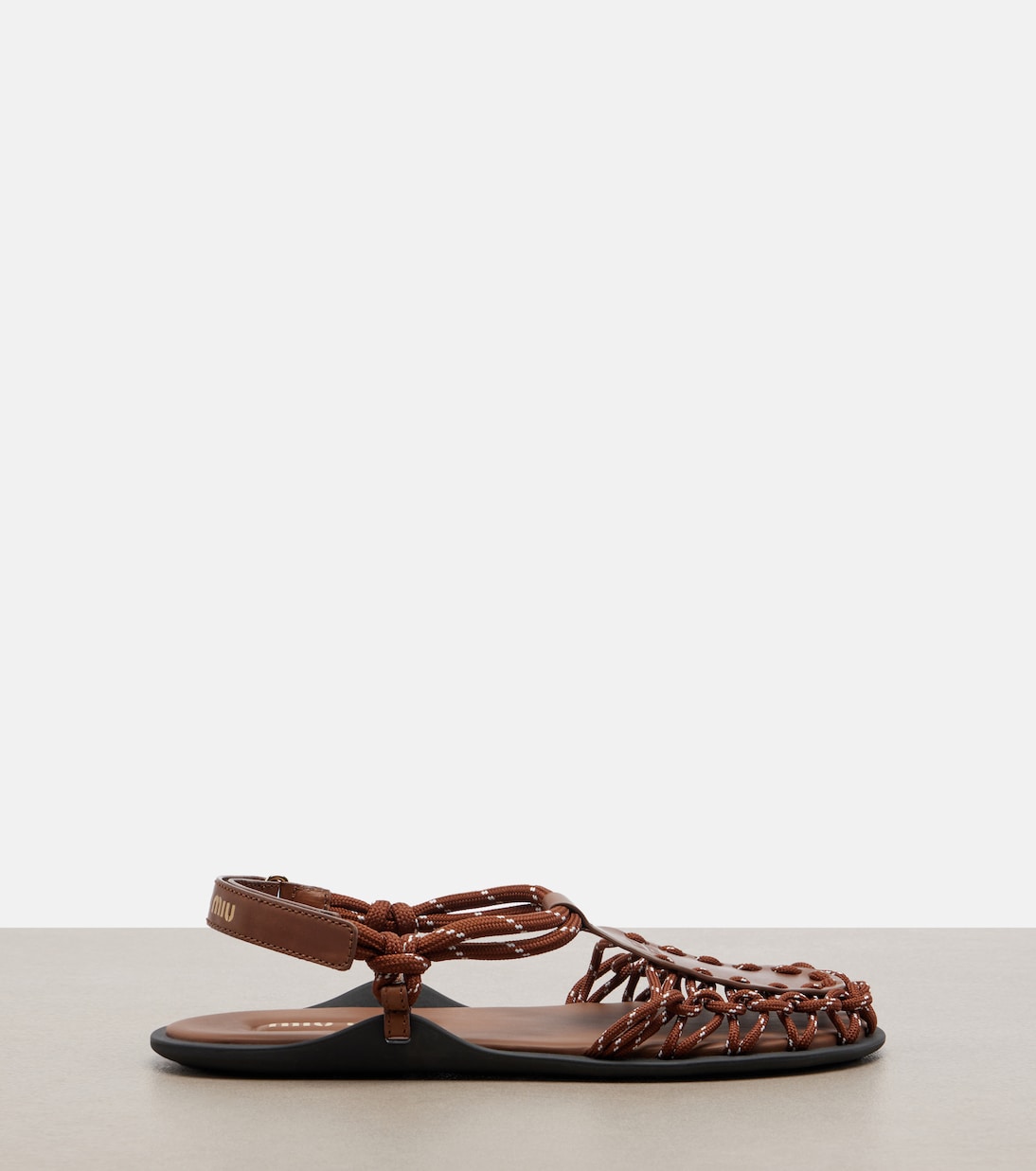 Sandalen mit Leder | Miu Miu