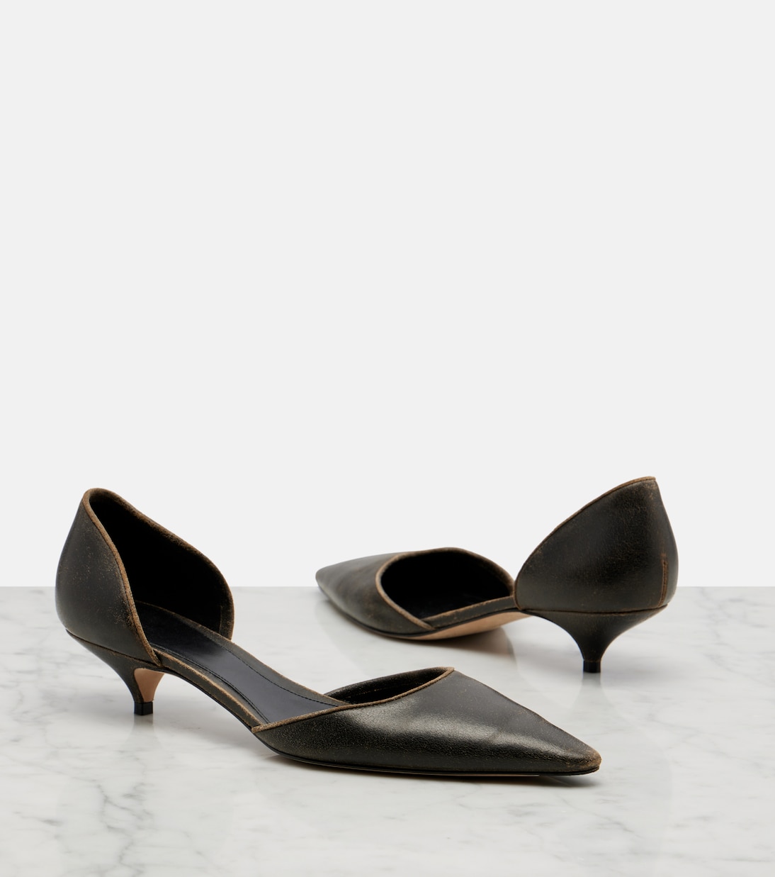 Liisa D'Orsay suede pumps | The Row
