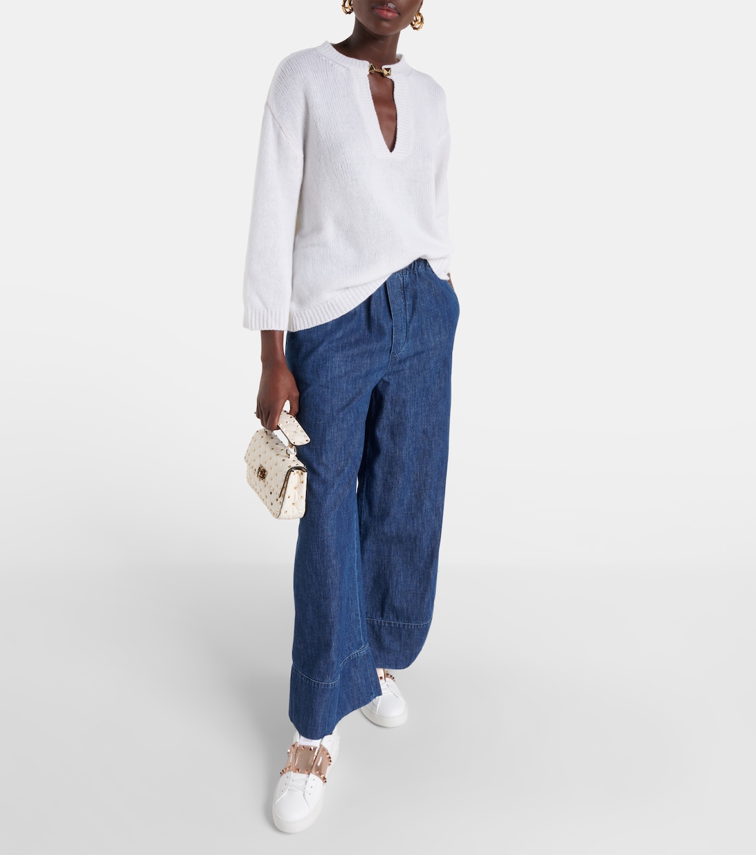 Valentino Garavani Rockstud Untitled leather sneakers | Valentino Garavani