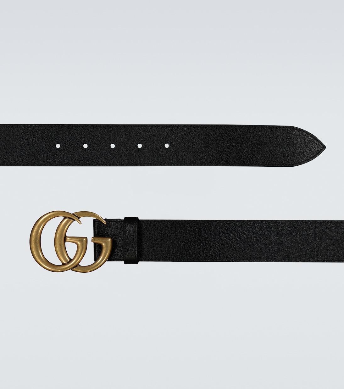 Leather belt with Double G buckle | Gucci