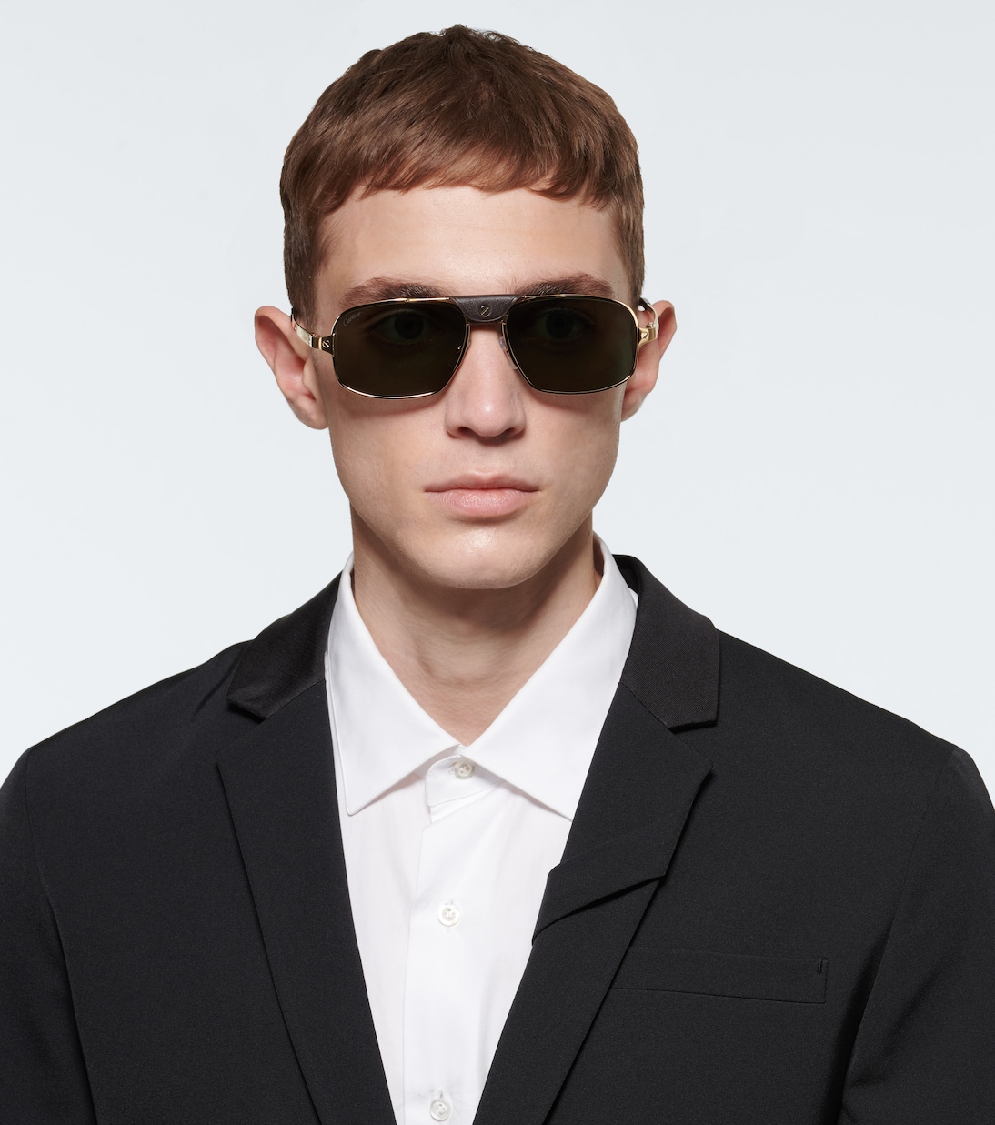 Sonnenbrille aus Metall und Leder | Cartier Eyewear Collection