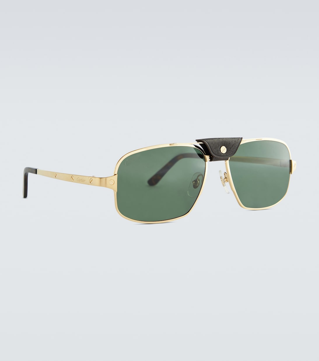 Sonnenbrille aus Metall und Leder | Cartier Eyewear Collection