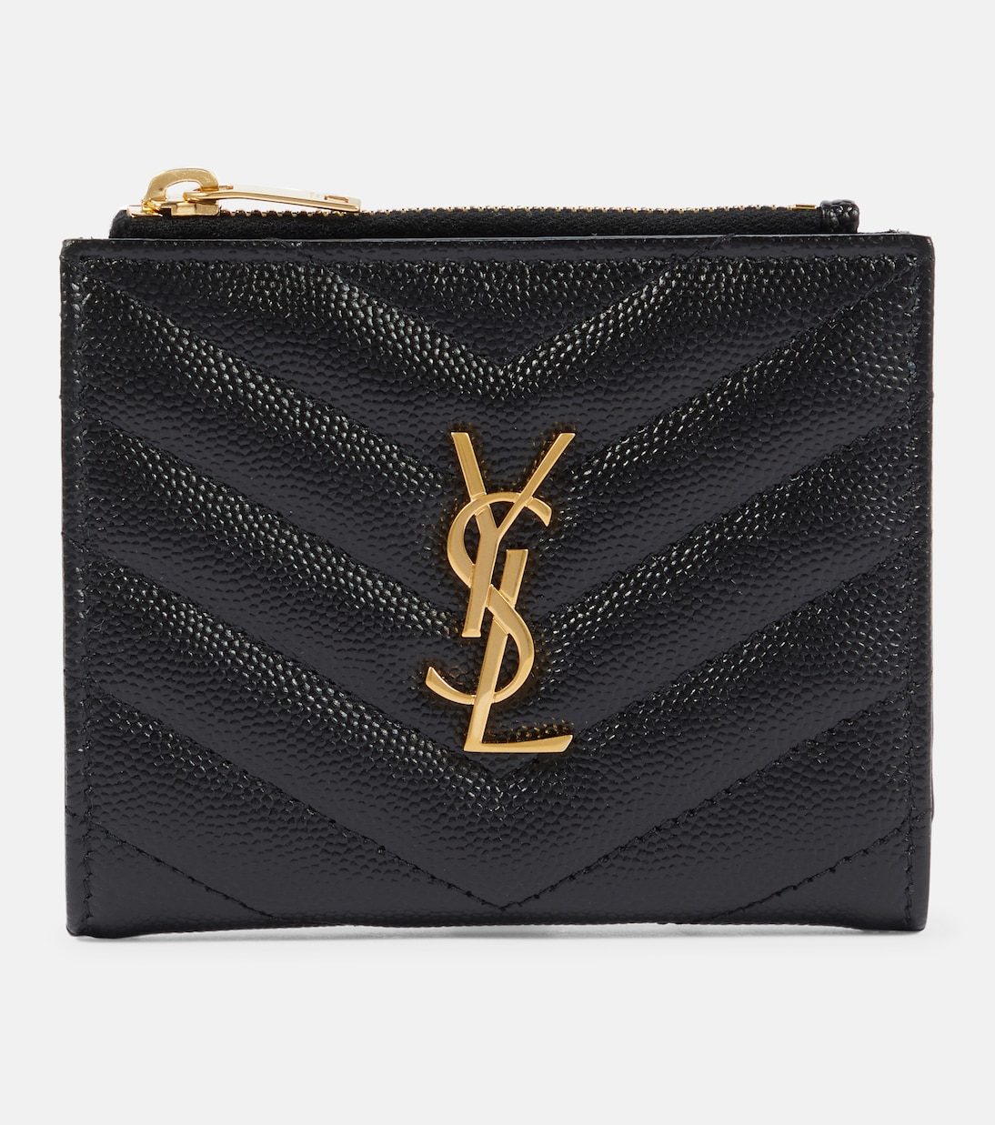 Portafoglio Monogram in pelle con zip | Saint Laurent