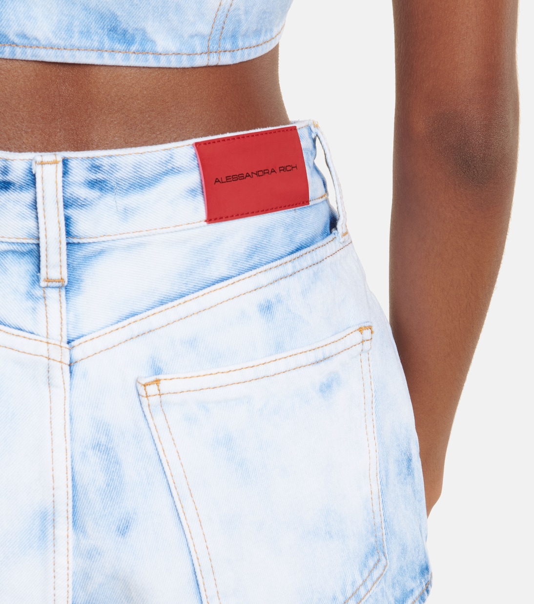 High-Rise Jeansshorts | Alessandra Rich