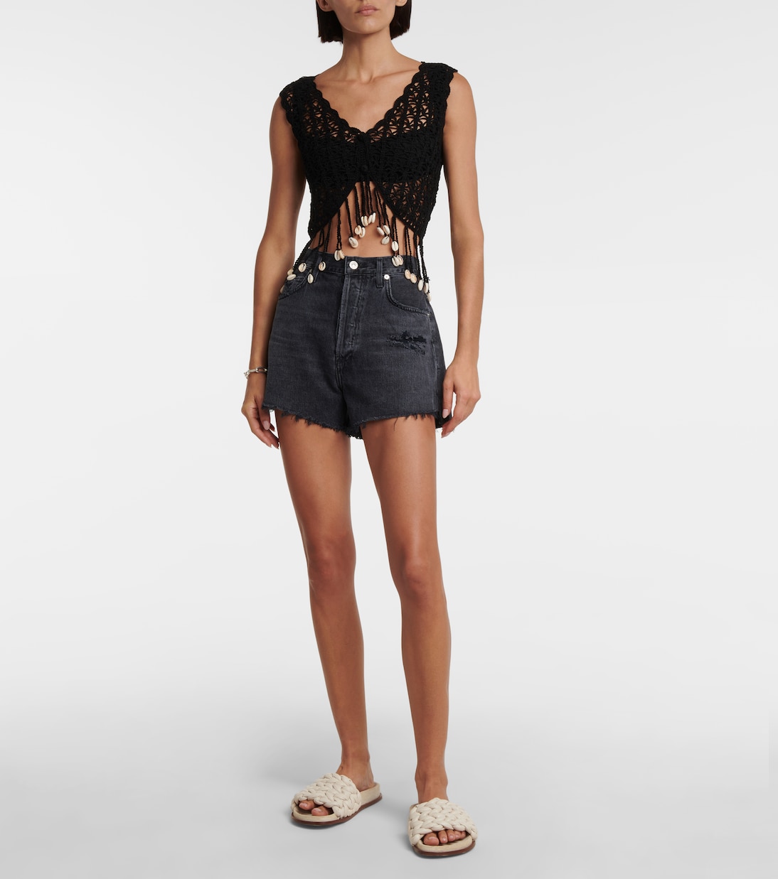 Cropped-Top aus Häkelstrick | Anna Kosturova