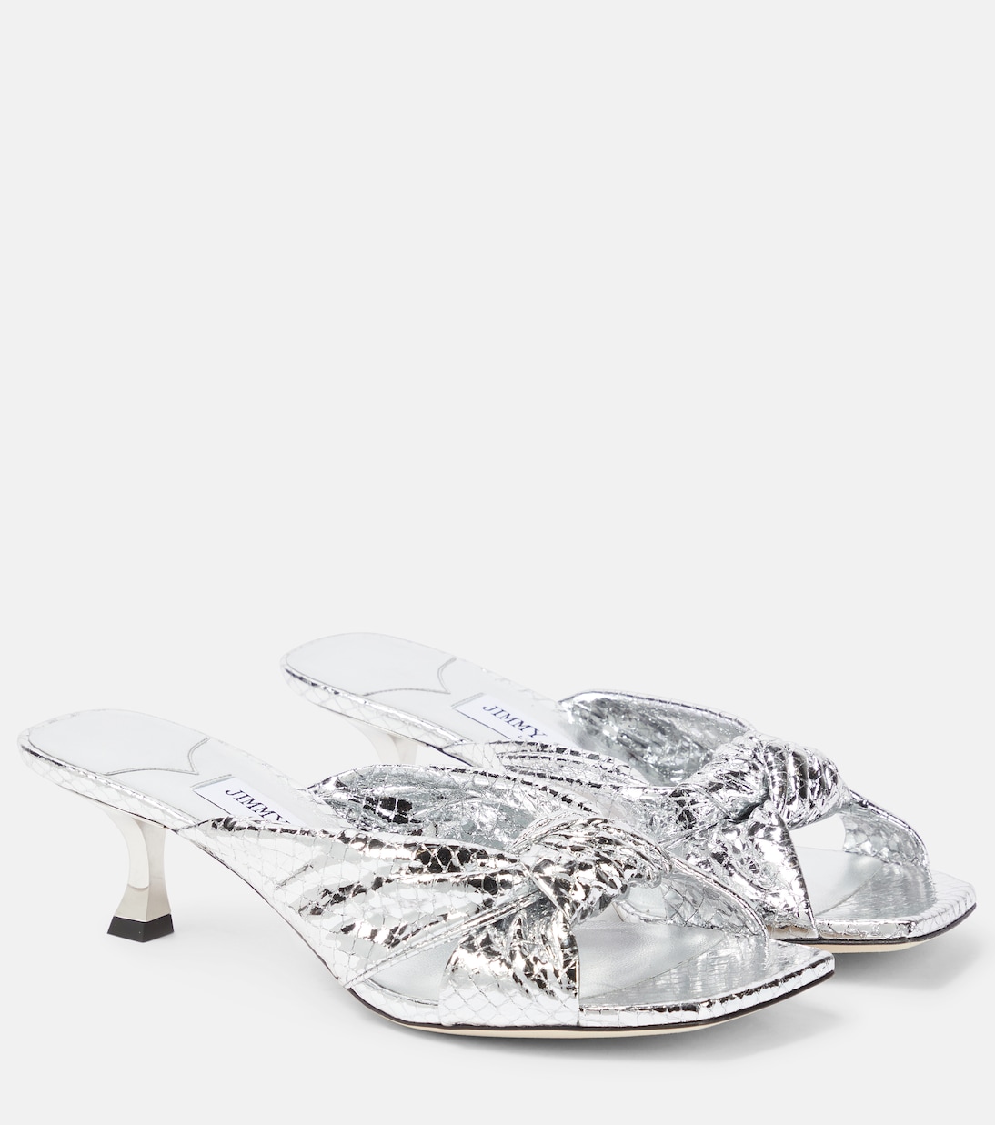 Pantoletten Avenue 50 aus Metallic-Leder | Jimmy Choo