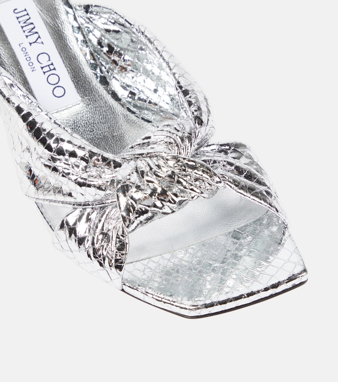 Pantoletten Avenue 50 aus Metallic-Leder | Jimmy Choo