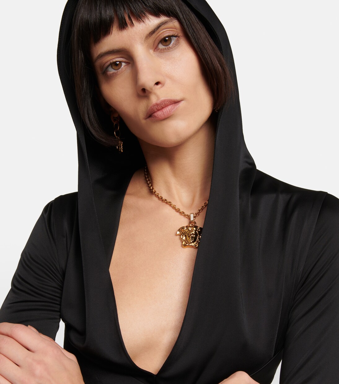 Robe midi Medusa Biggie à capuche | Versace