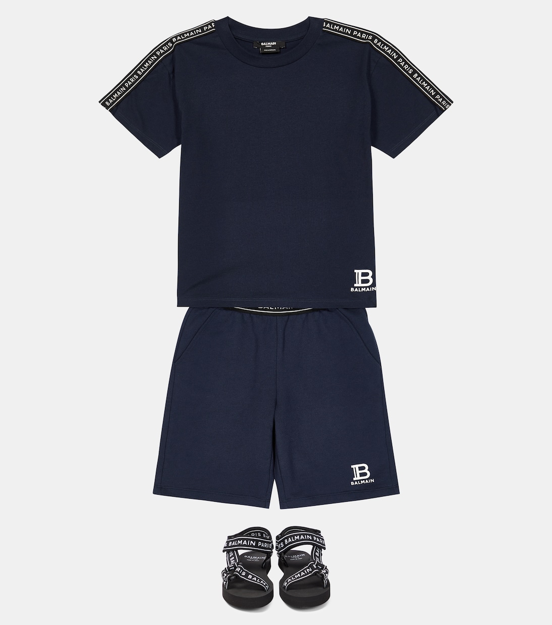 Shorts aus Baumwoll-Jersey | Balmain Kids