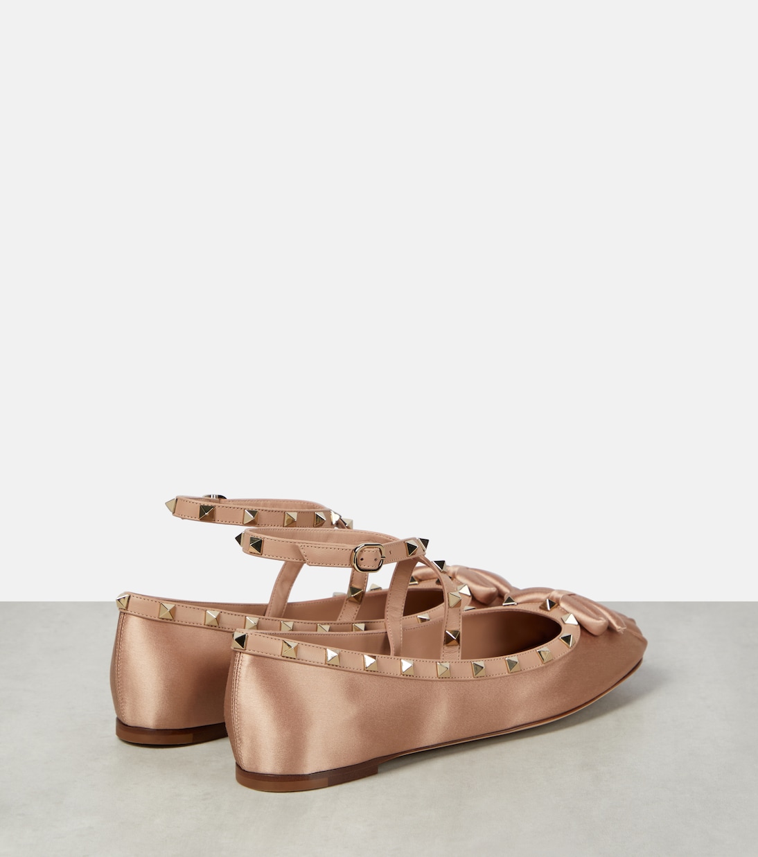 Ballerinas Rockstud aus Satin | Valentino Garavani