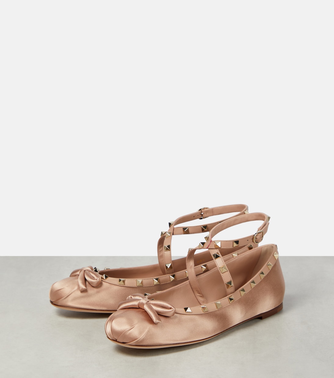 Ballerinas Rockstud aus Satin | Valentino Garavani