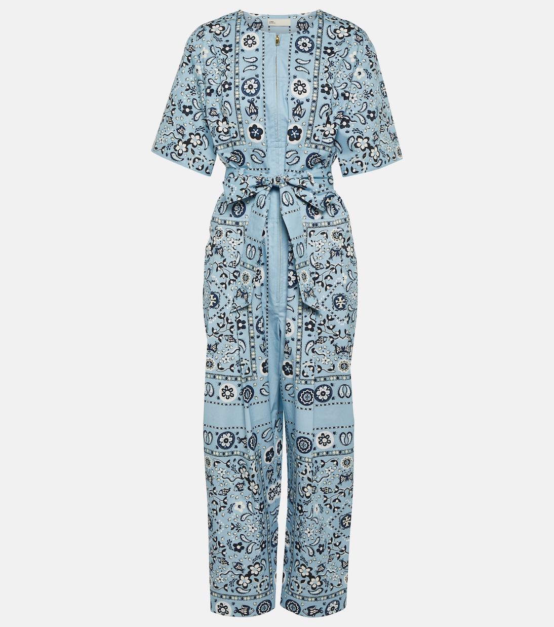 Printed cotton jumpsuit | Tory Burch