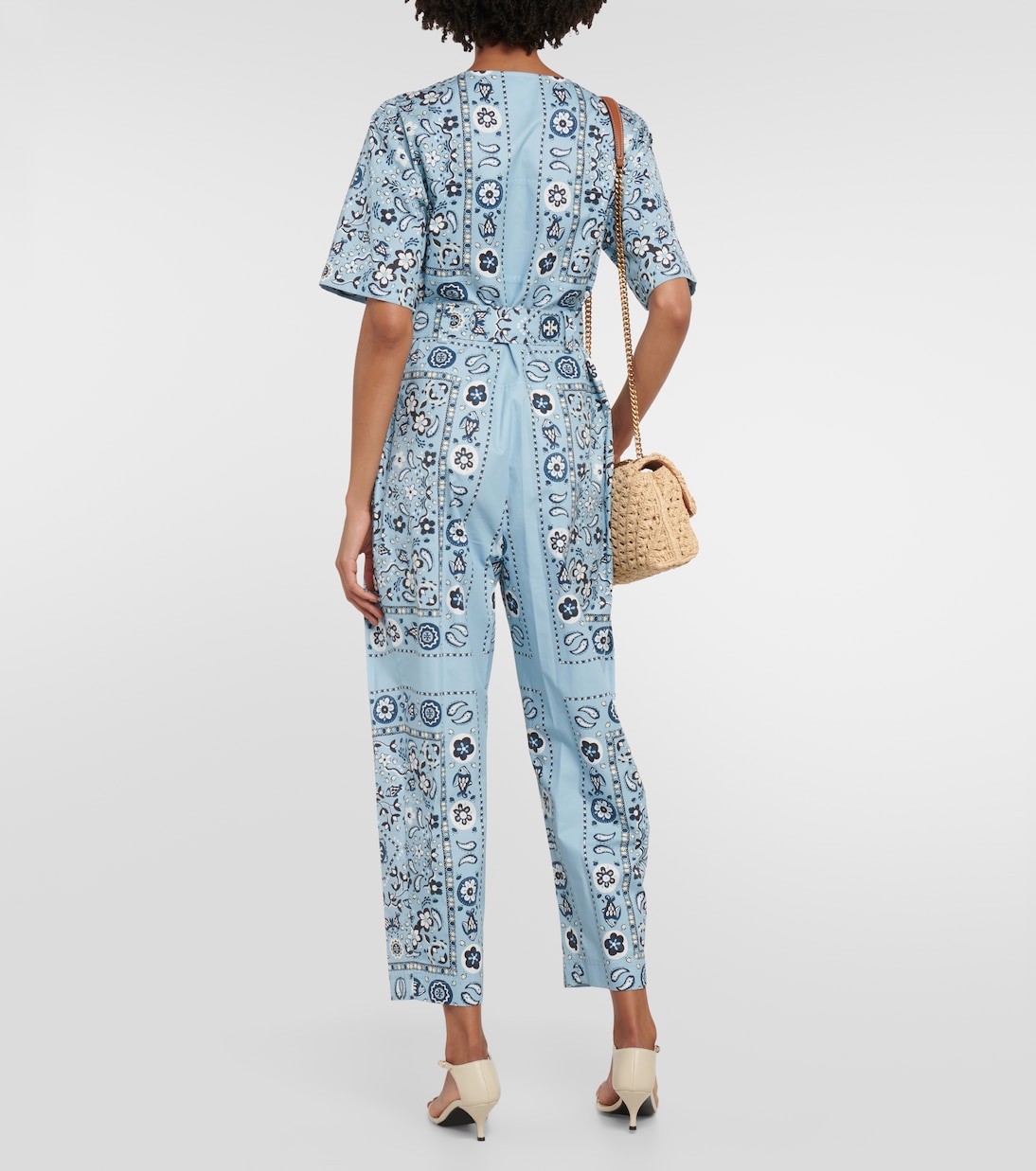 Printed cotton jumpsuit | Tory Burch