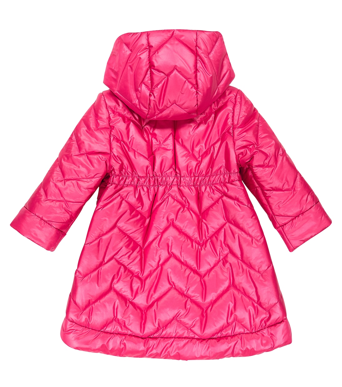 Chevron-quilted padded coat | Monnalisa