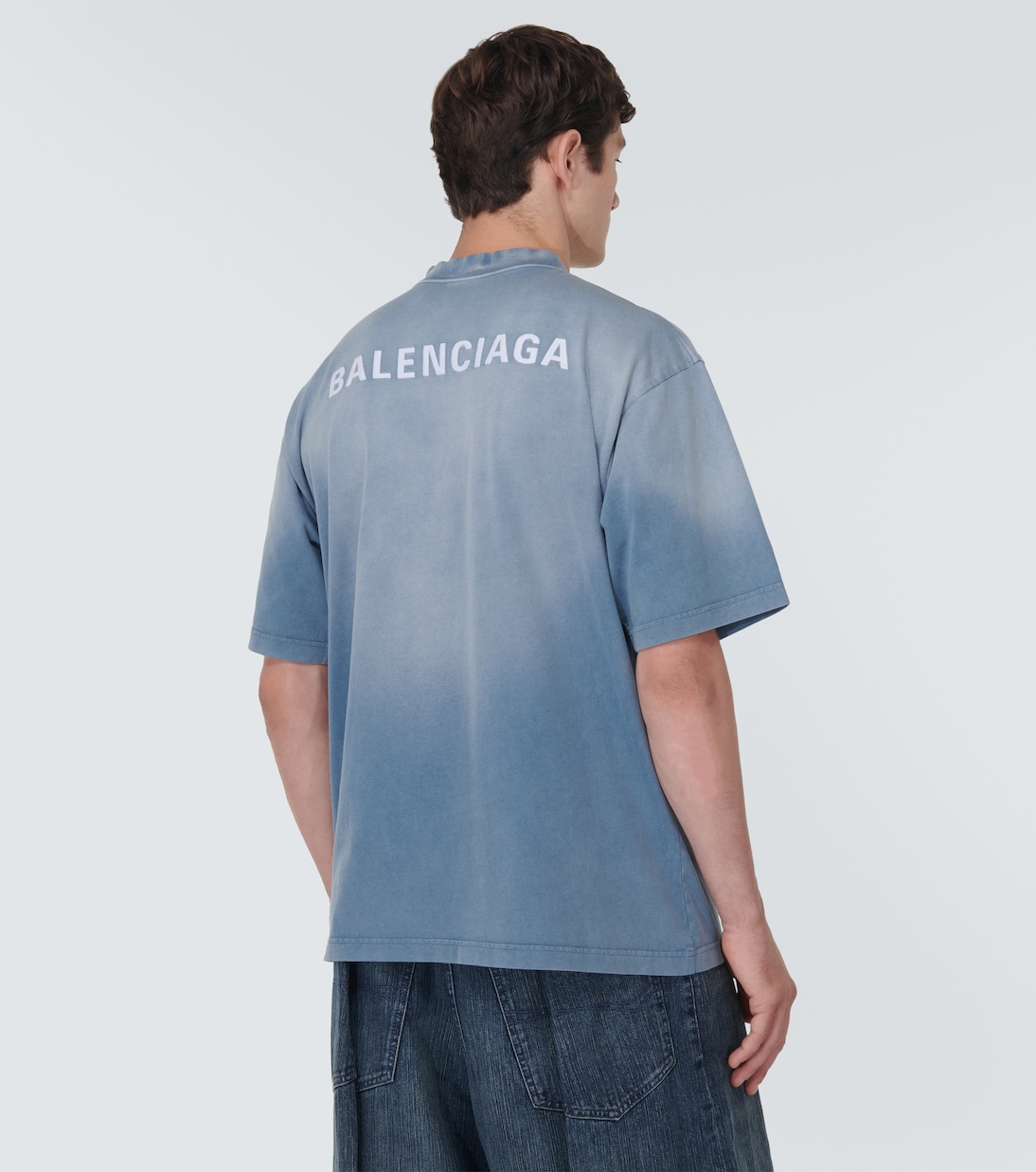 Camiseta en jersey de algodón con logo | Balenciaga