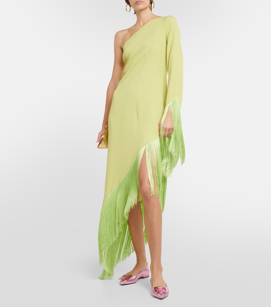 Gommettine metallic leather ballet flats | Roger Vivier