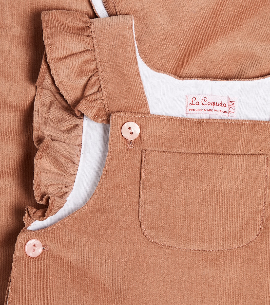 Baby Delphina cotton corduroy overalls | La Coqueta