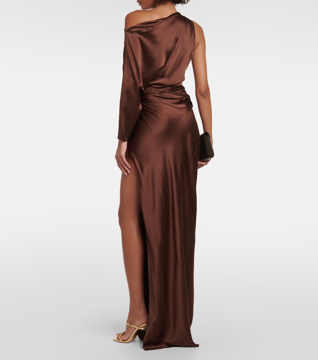 One-Shoulder-Robe aus Seide | The Sei