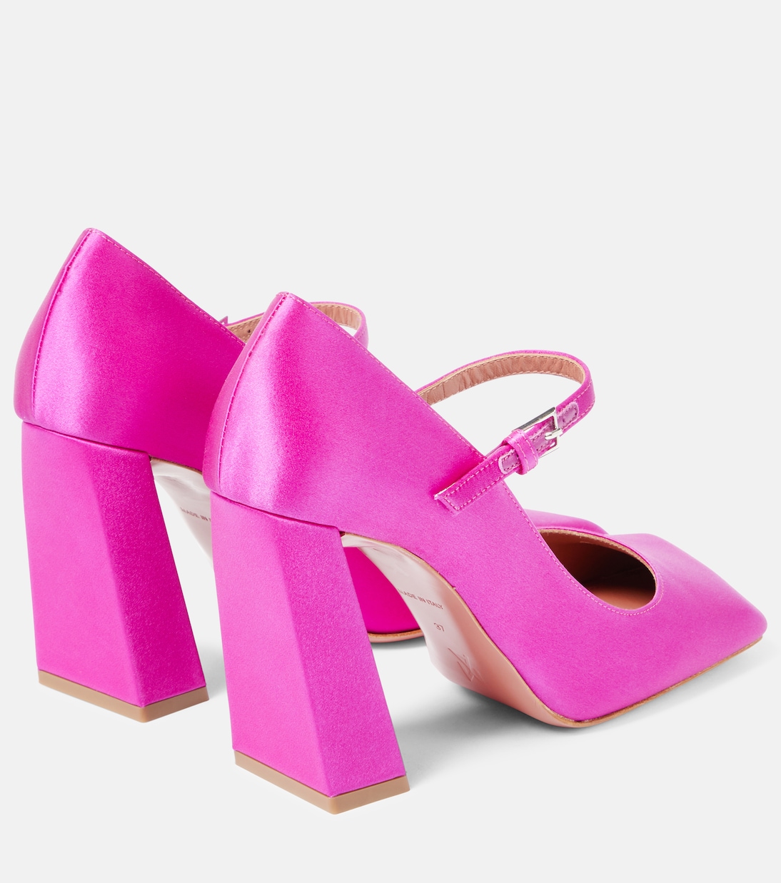 Mary-Jane-Pumps Charlotte 95 aus Satin | Amina Muaddi