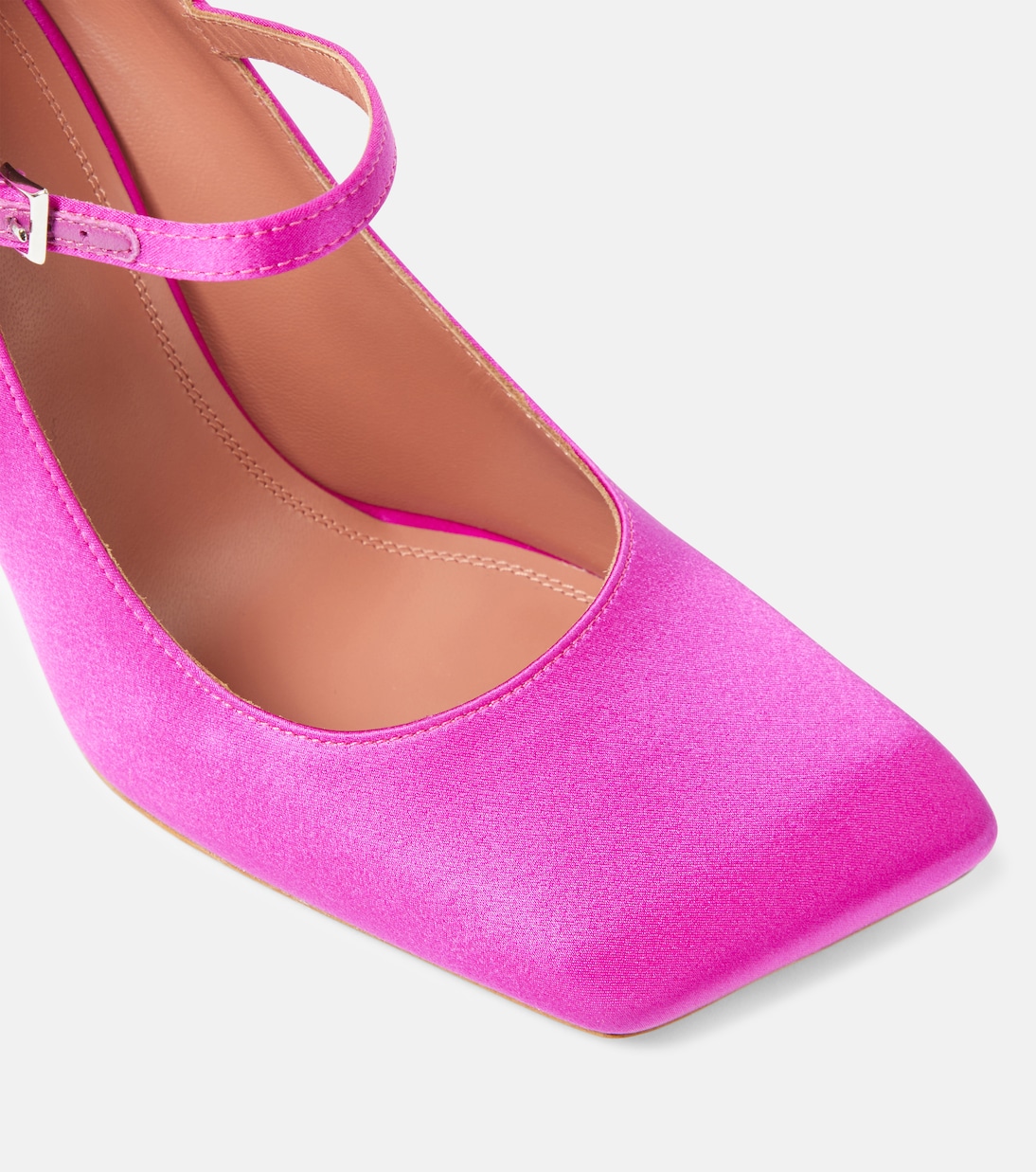 Mary-Jane-Pumps Charlotte 95 aus Satin | Amina Muaddi
