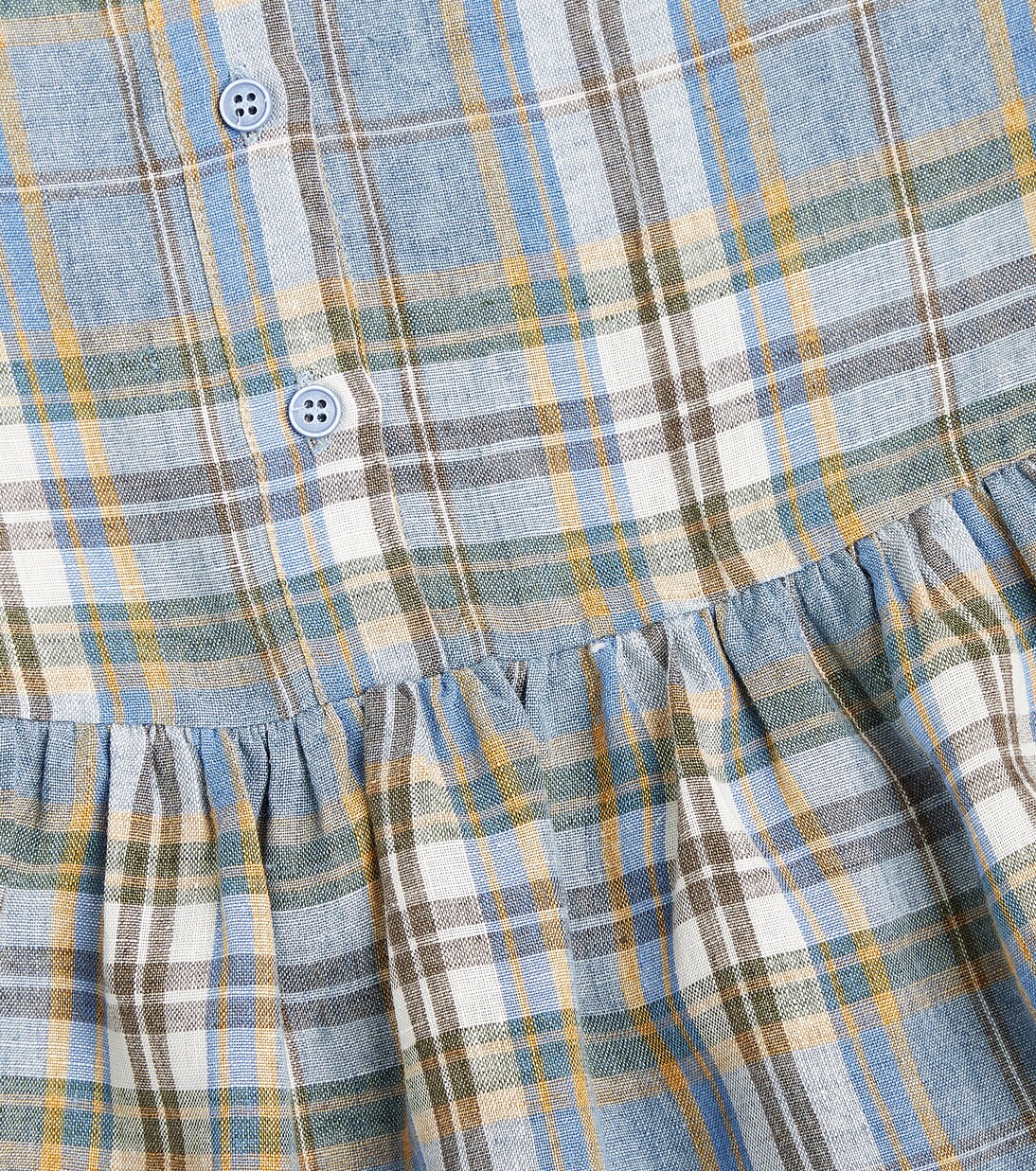 Checked linen dress | Il Gufo