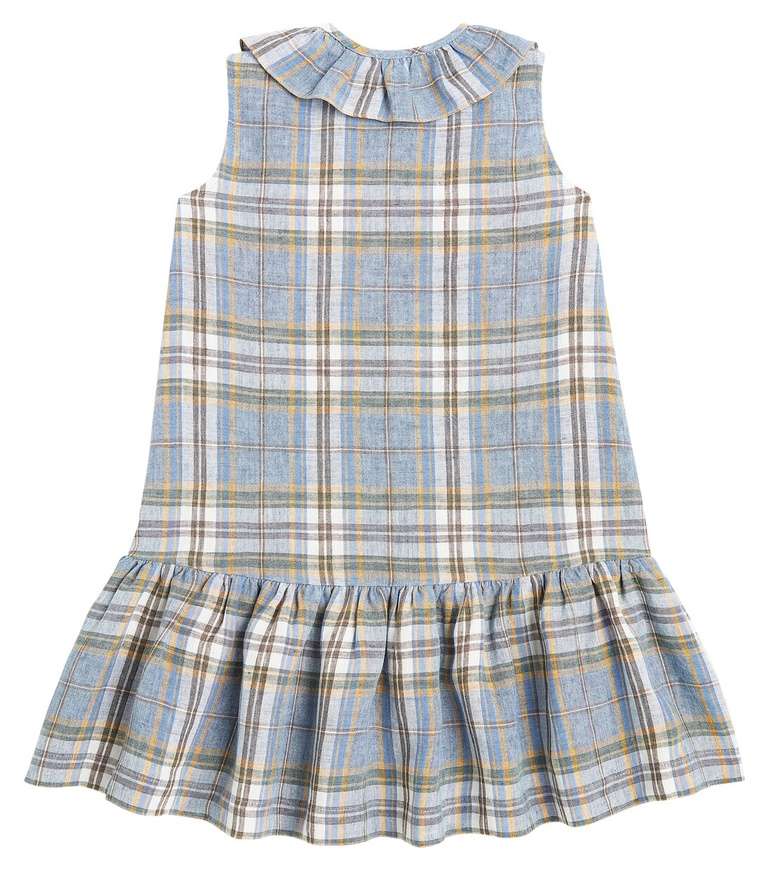 Checked linen dress | Il Gufo