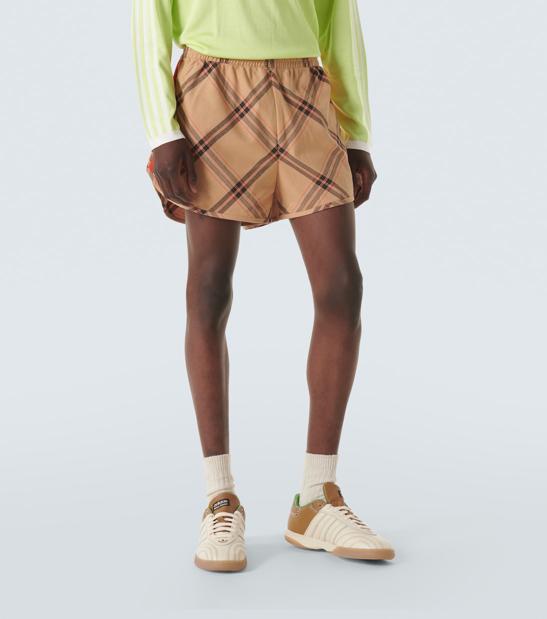 x Wales Bonner checked cotton jacquard shorts | Adidas