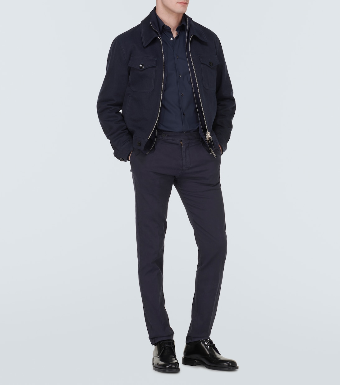 Mid-rise slim chinos | Thom Sweeney