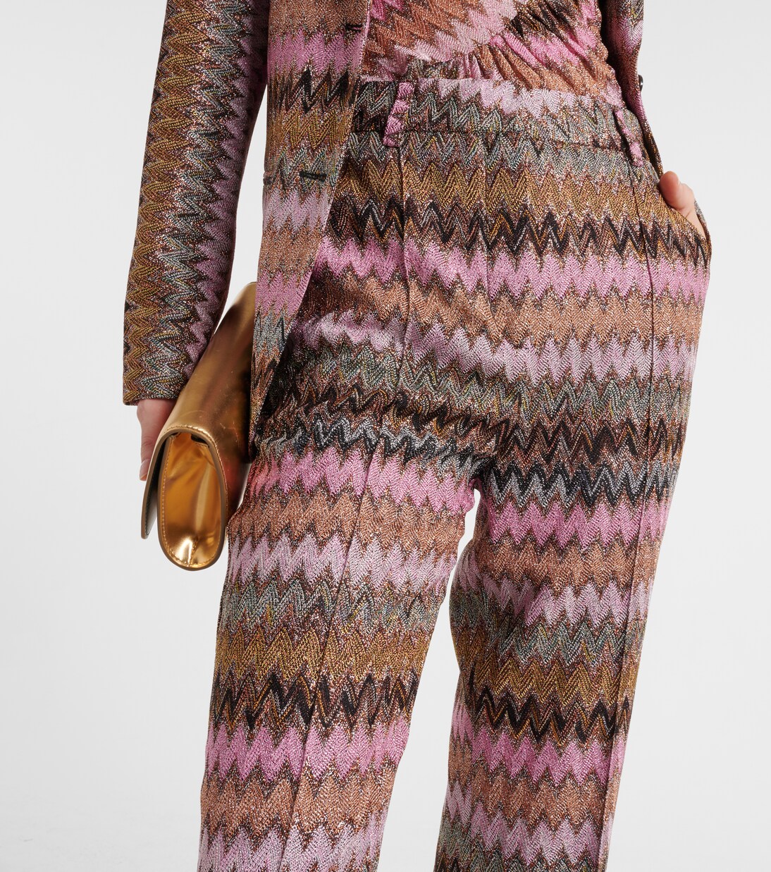 Pantaloni flared in lamé a zig-zag | Missoni