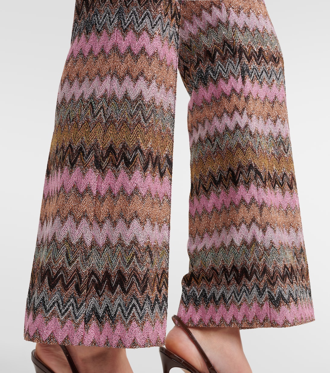 Pantaloni flared in lamé a zig-zag | Missoni