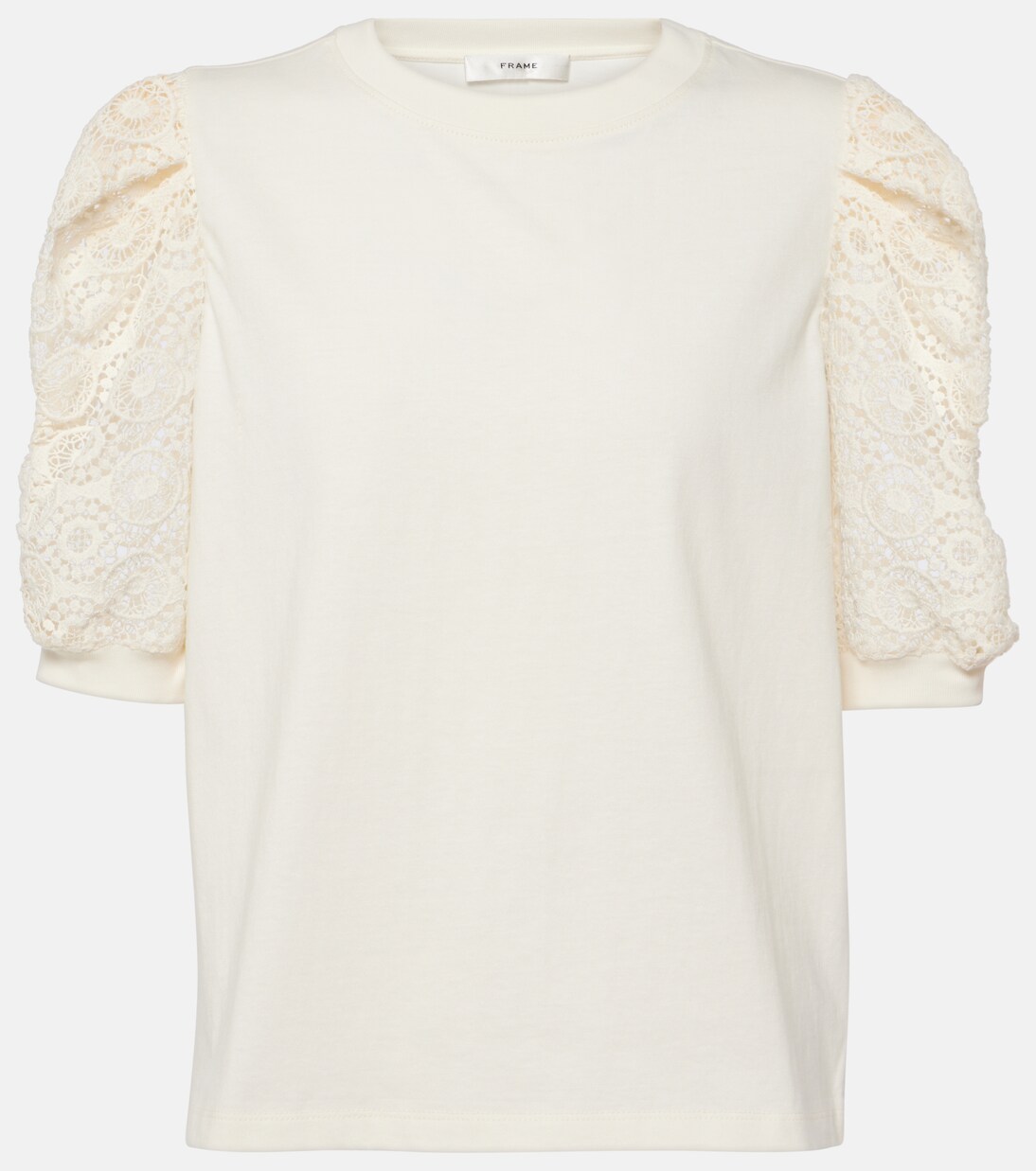 Top Frankie aus Baumwoll-Jersey mit Spitze | Frame