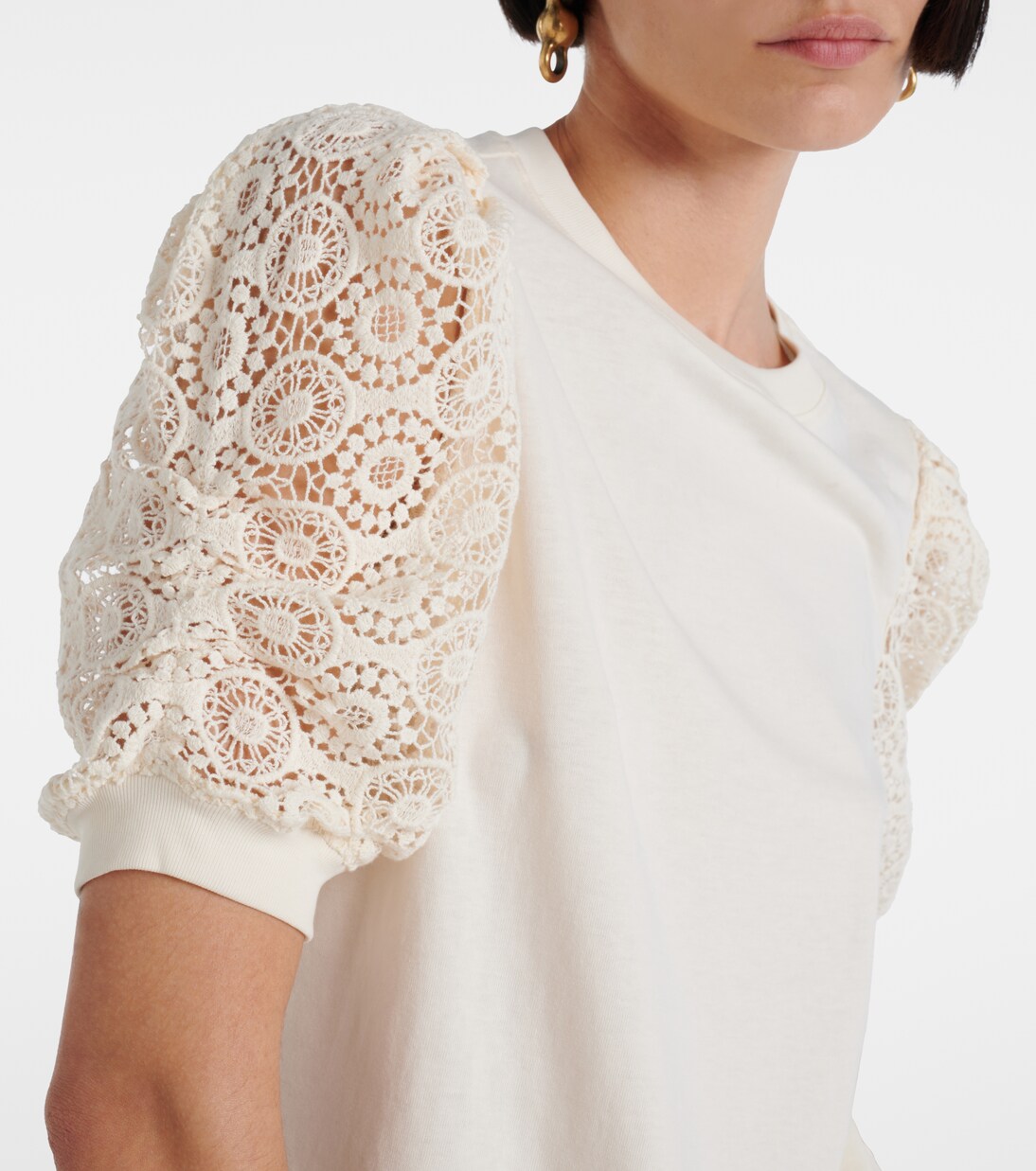 Top Frankie aus Baumwoll-Jersey mit Spitze | Frame