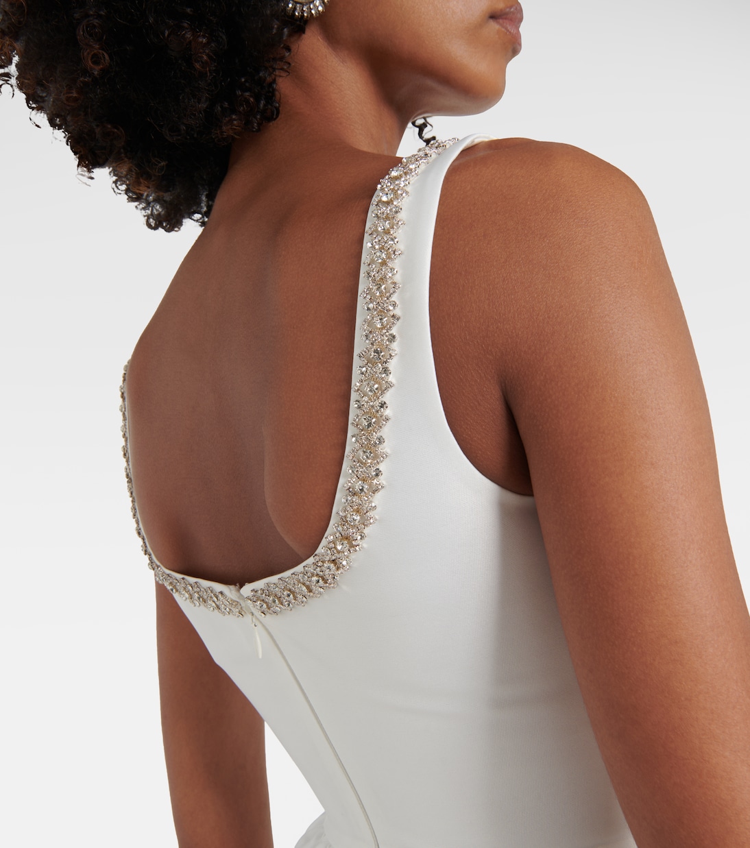 Verziertes Minikleid aus Taft | Self-Portrait