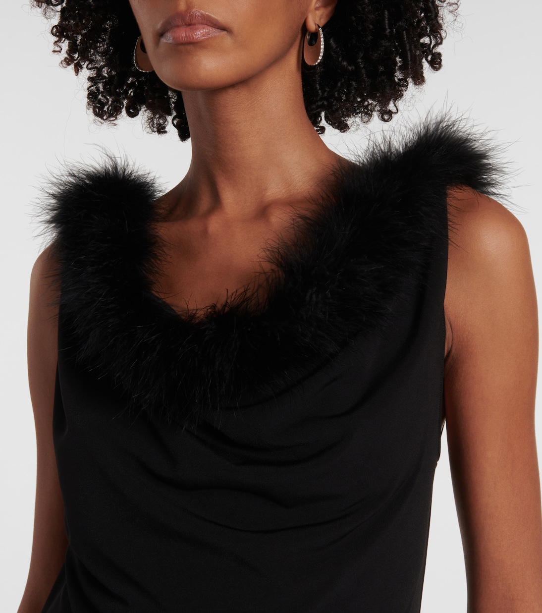 Abito lungo Boa con piume | Coperni