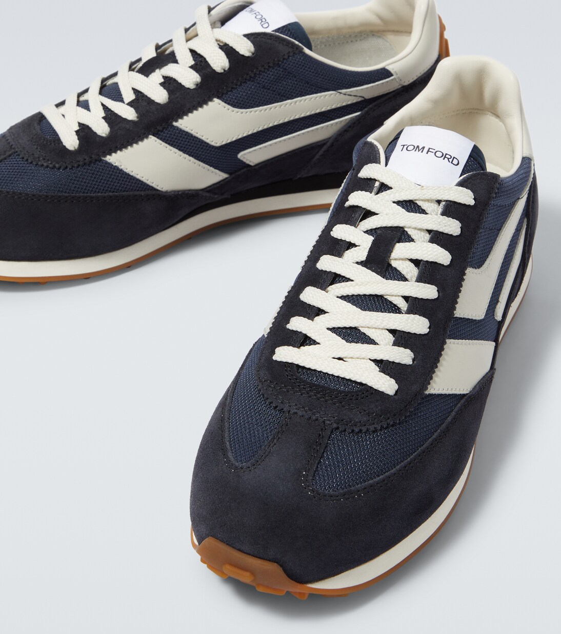 Mick suede-trimmed sneakers | Tom Ford