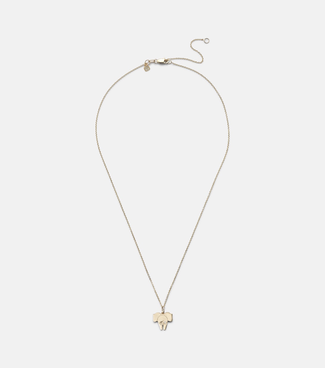 Elephant Tail 14kt gold necklace with diamonds | Sydney Evan