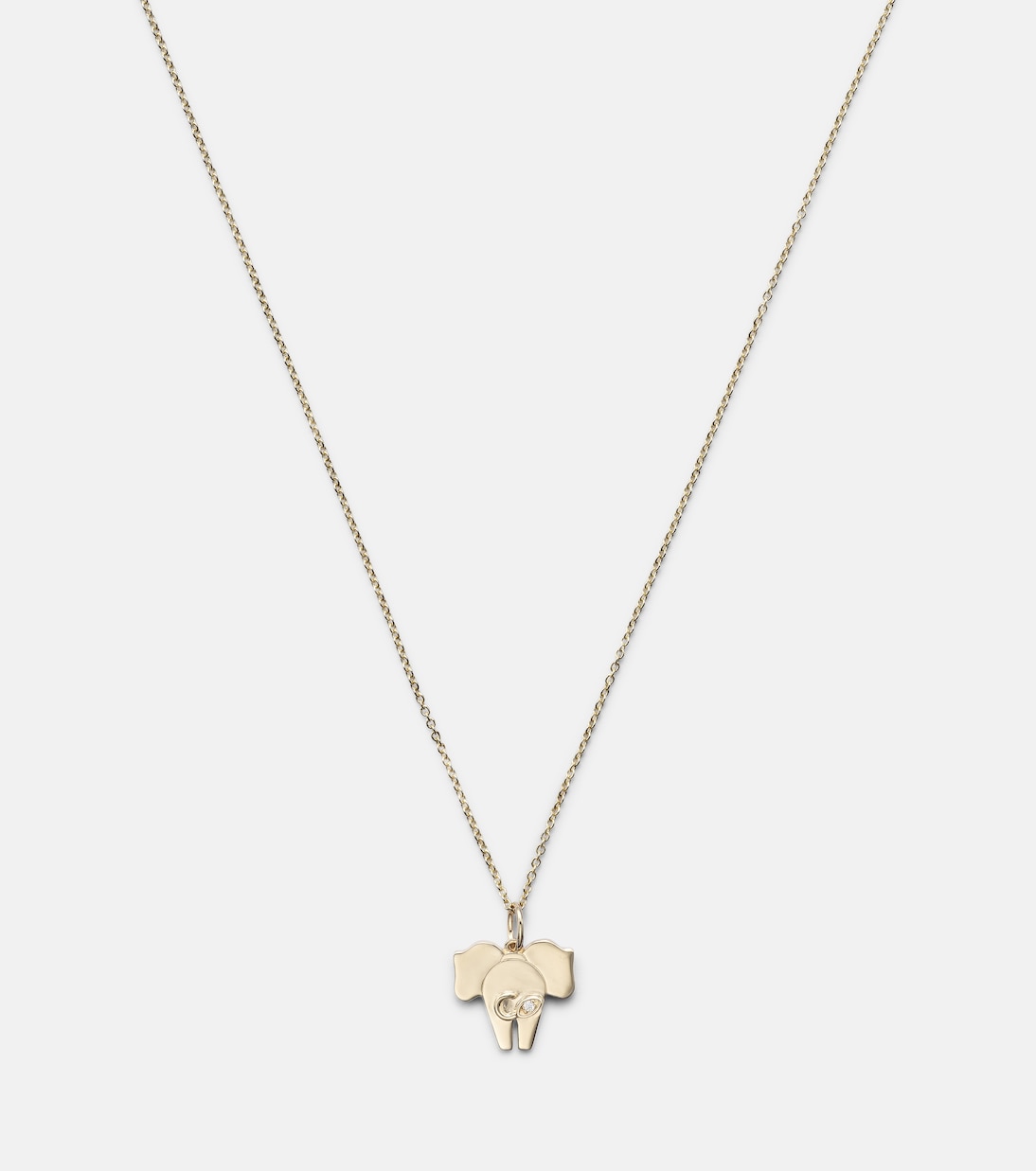 Elephant Tail 14kt gold necklace with diamonds | Sydney Evan