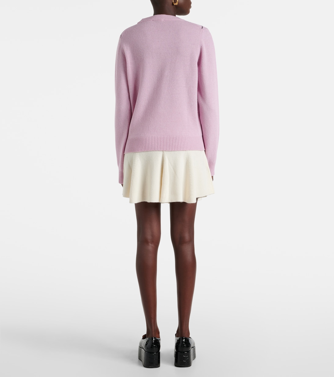 Pull en laine mélangée à logo | Ganni