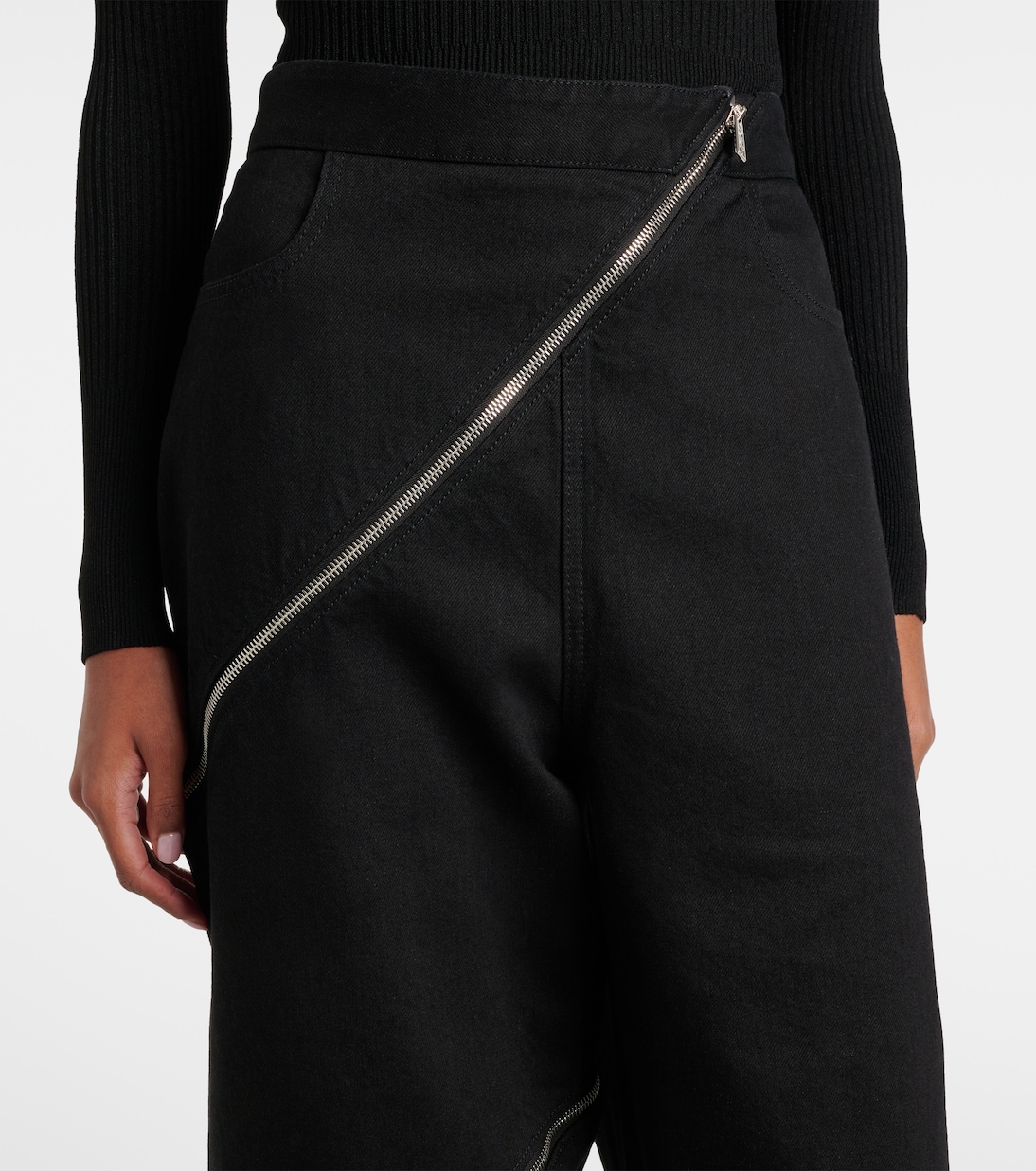 Pantaloni a gamba larga Spiral in cotone | Alaïa