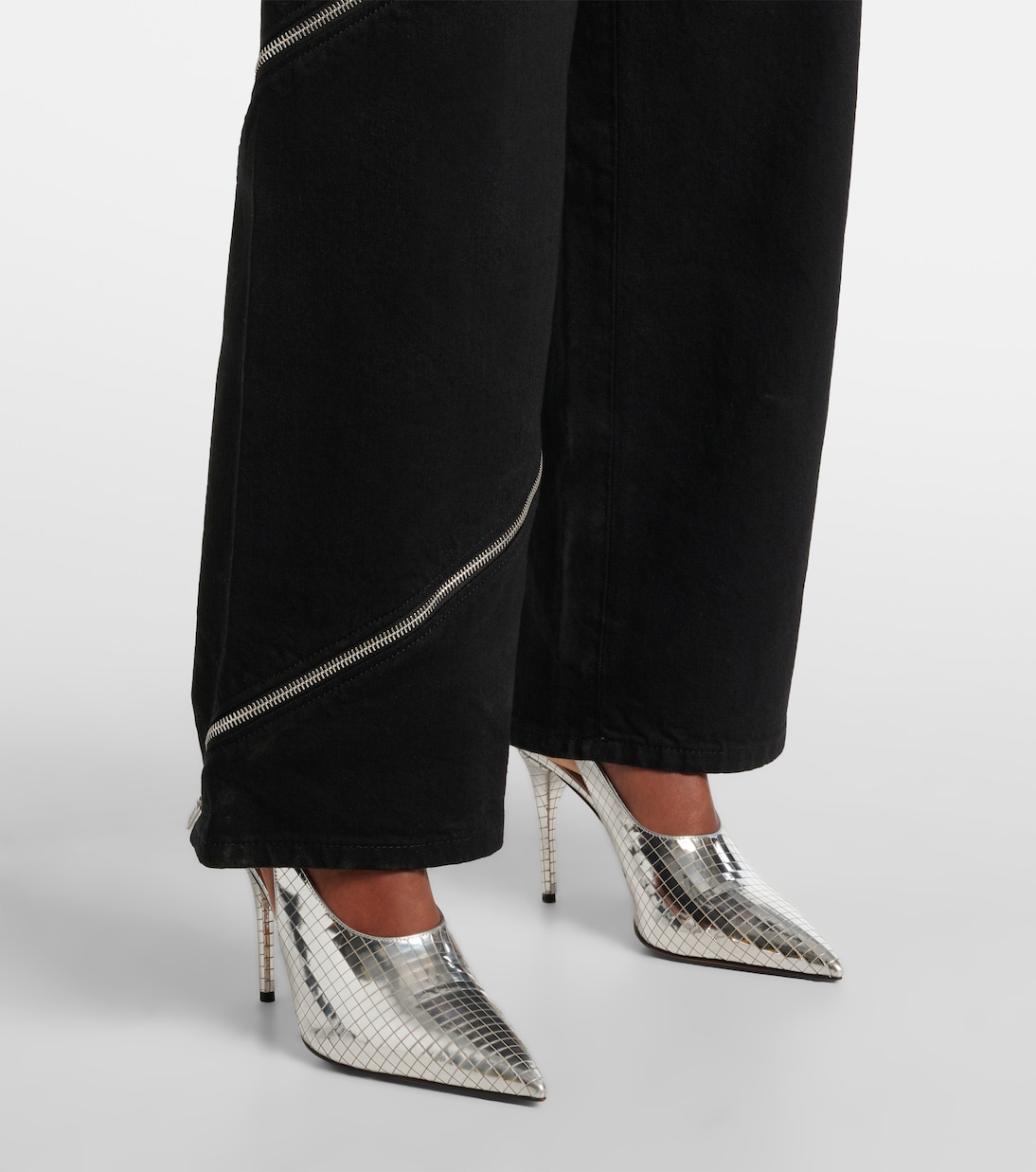 Pantaloni a gamba larga Spiral in cotone | Alaïa