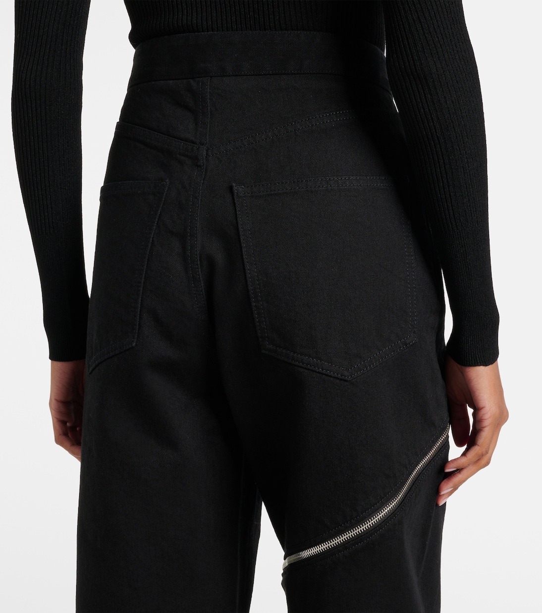 Pantaloni a gamba larga Spiral in cotone | Alaïa