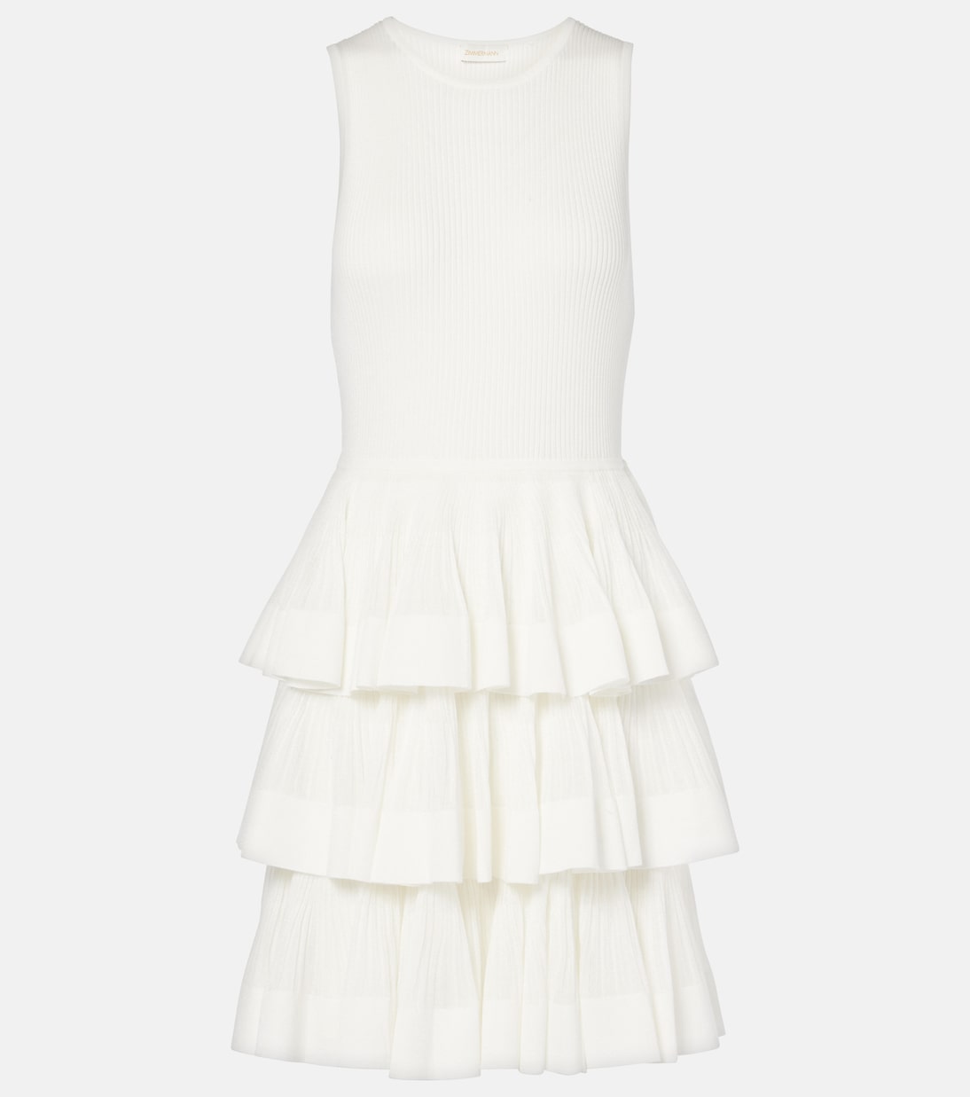 Crush Ruffled tiered knitted minidress | Zimmermann