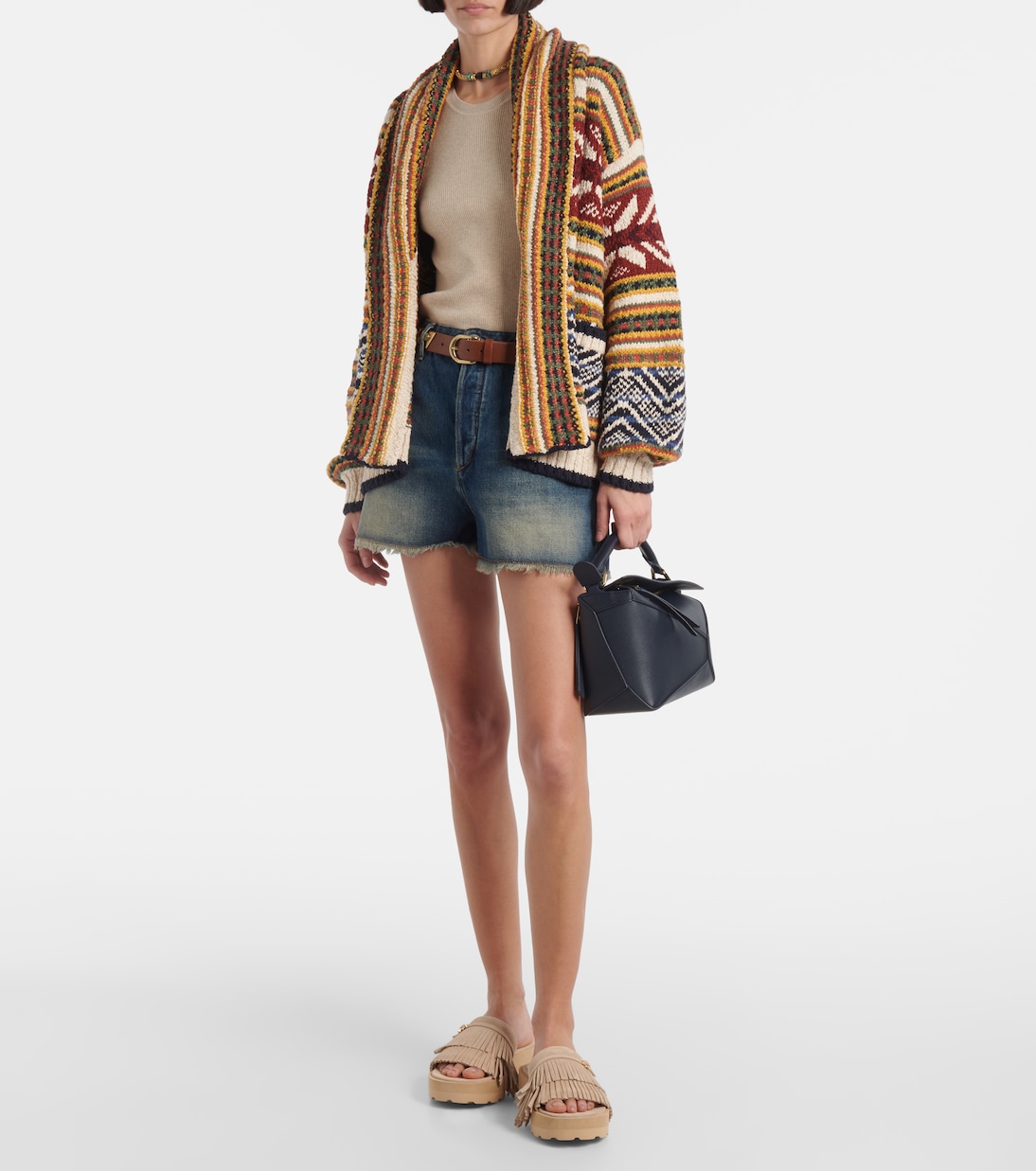 Plateau-Pantoletten aus Veloursleder | Gianvito Rossi