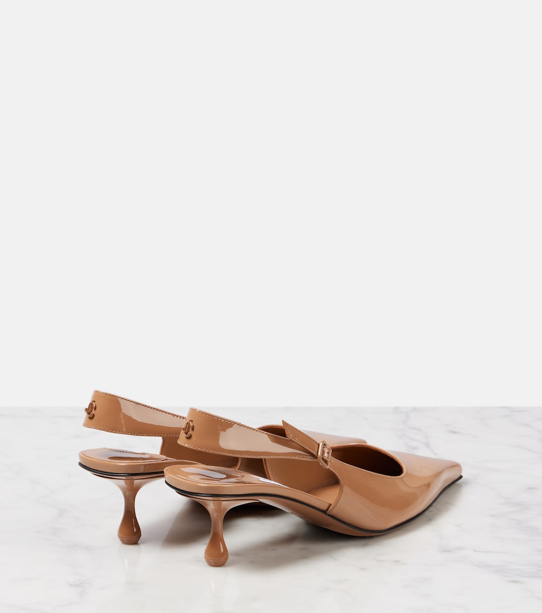 Amel 50 patent leather slingback pumps | Jimmy Choo