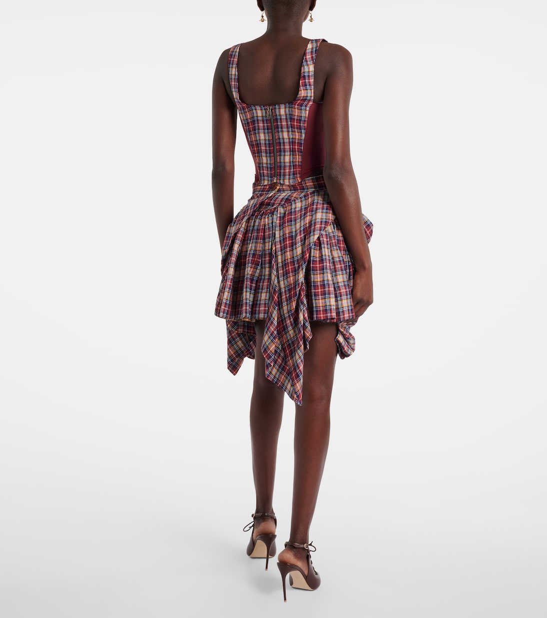 Corsé Puppy de lino y algodón con tartán | Vivienne Westwood