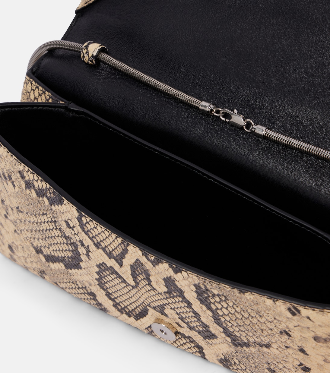 Carnet snake-effect leather clutch | Jil Sander