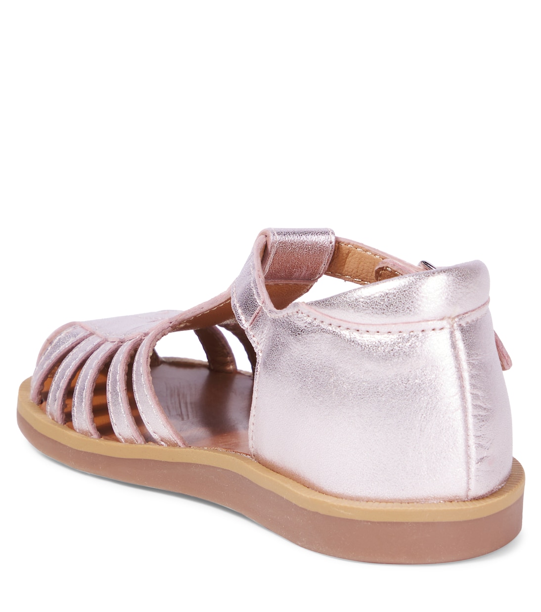 Metallic leather gladiator sandals | Pom d'Api