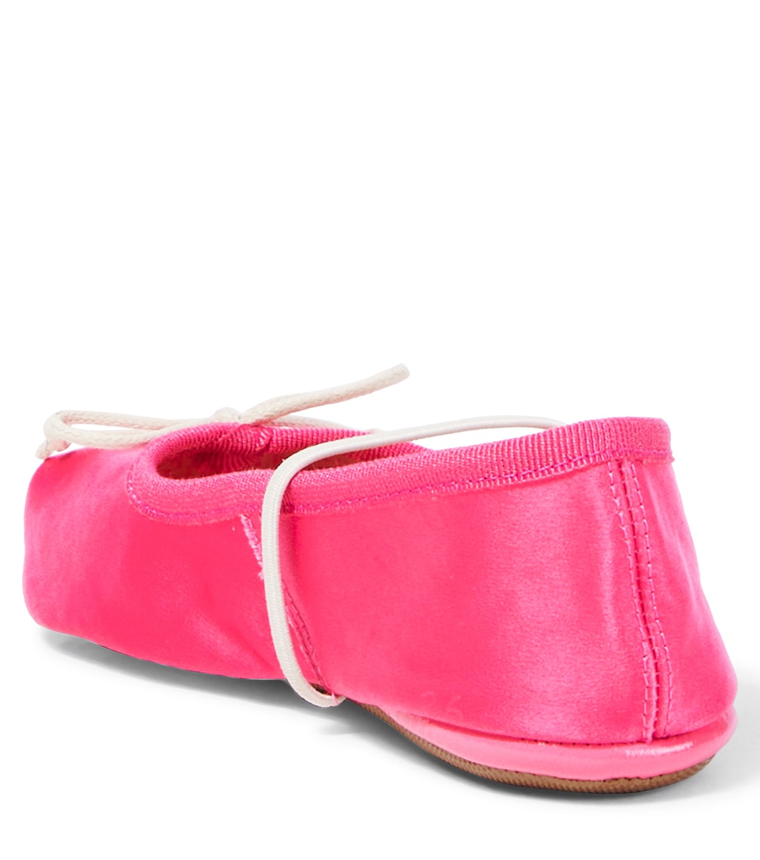 Bow-detail satin ballet flats | PèPè