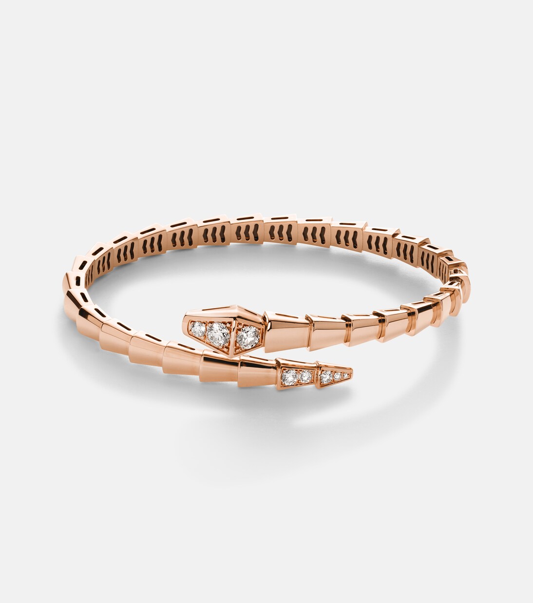 Serpenti Viper 18kt rose gold bracelet with diamonds | Bvlgari